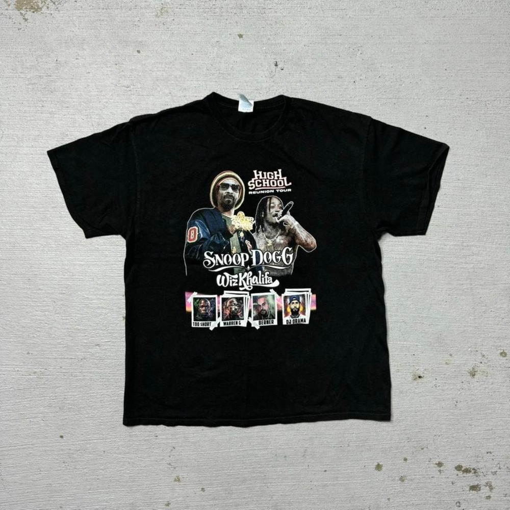 Y2k High‎ School Reunion Tour Snoop Dog Wif Khalifa T-shirt Size XL